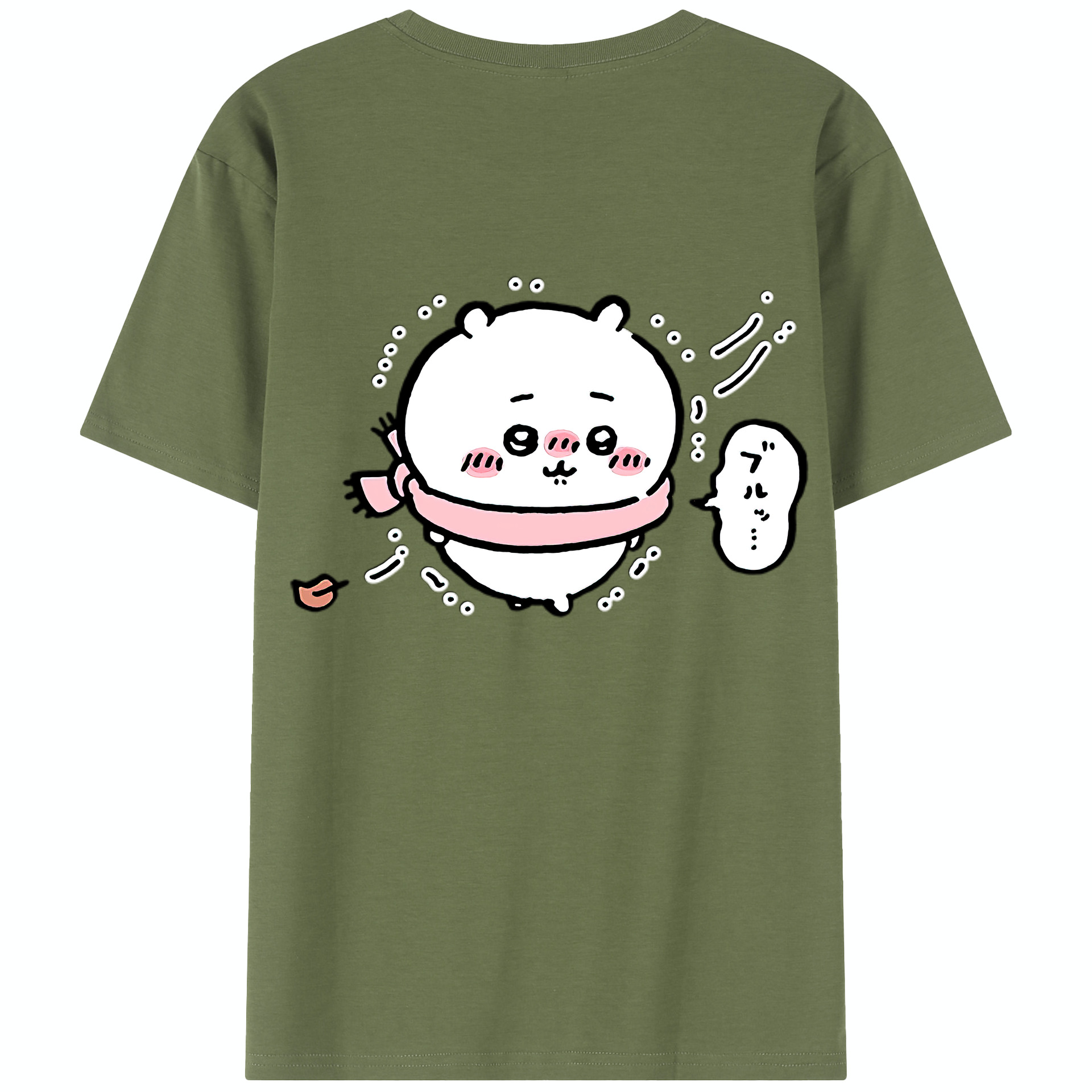 （画像用） ちいかわ ちいかわ Chii-kawa chiikawa 綿100％半袖Tシャツ（背面プリント）